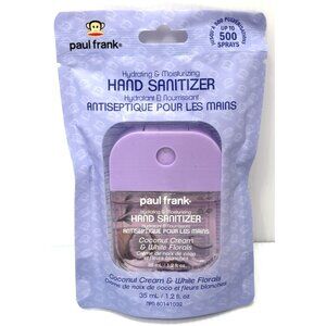 Paul Frank Hand Sanitizer Coconut Cream White Florals 35ml 1.18oz Travel Size!!